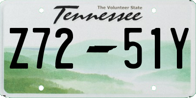 TN license plate Z7251Y