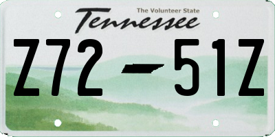 TN license plate Z7251Z