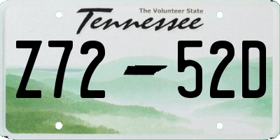 TN license plate Z7252D