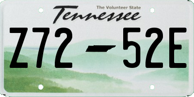 TN license plate Z7252E