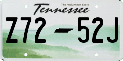 TN license plate Z7252J