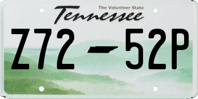 TN license plate Z7252P