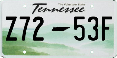 TN license plate Z7253F