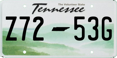 TN license plate Z7253G