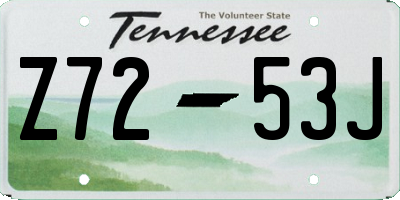TN license plate Z7253J