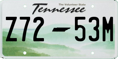 TN license plate Z7253M