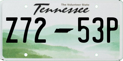 TN license plate Z7253P