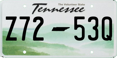 TN license plate Z7253Q