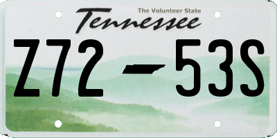 TN license plate Z7253S