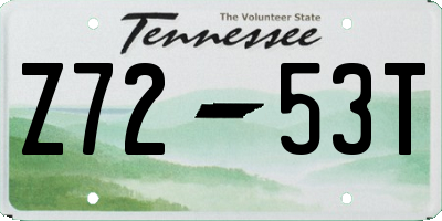 TN license plate Z7253T