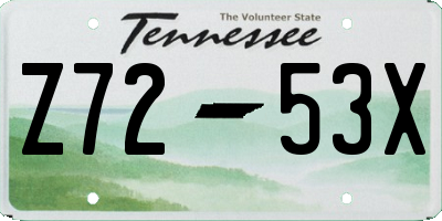 TN license plate Z7253X