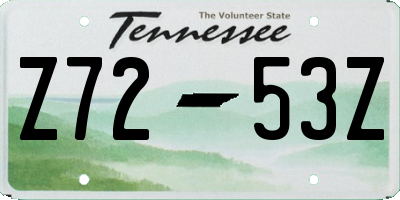 TN license plate Z7253Z