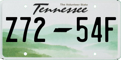 TN license plate Z7254F