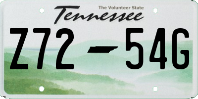 TN license plate Z7254G