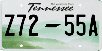TN license plate Z7255A