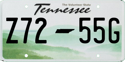 TN license plate Z7255G