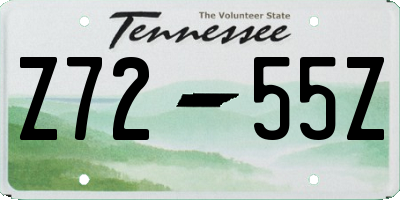 TN license plate Z7255Z