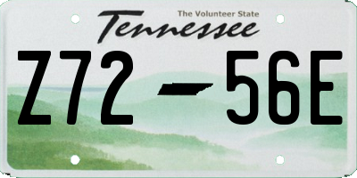 TN license plate Z7256E
