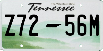 TN license plate Z7256M