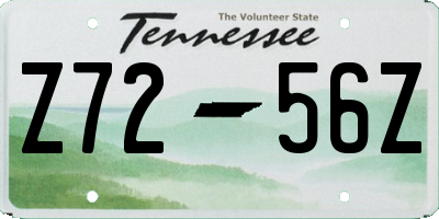 TN license plate Z7256Z