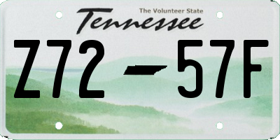 TN license plate Z7257F