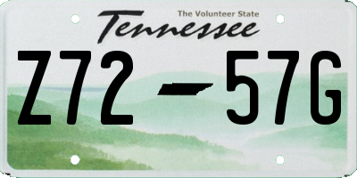 TN license plate Z7257G