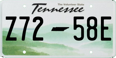 TN license plate Z7258E
