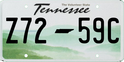 TN license plate Z7259C