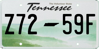 TN license plate Z7259F