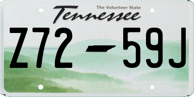 TN license plate Z7259J