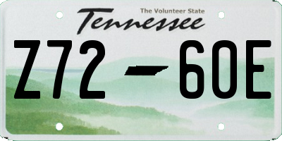 TN license plate Z7260E