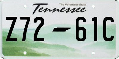 TN license plate Z7261C