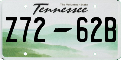 TN license plate Z7262B
