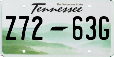 TN license plate Z7263G