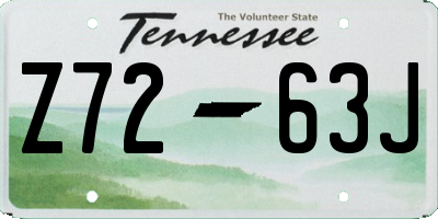 TN license plate Z7263J