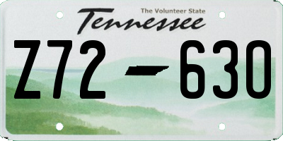 TN license plate Z7263O