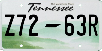 TN license plate Z7263R