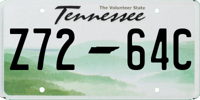 TN license plate Z7264C