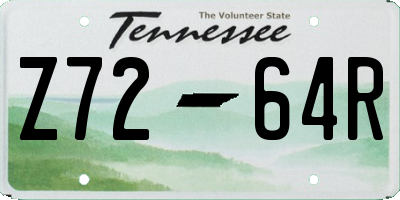 TN license plate Z7264R