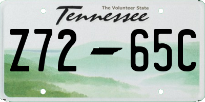 TN license plate Z7265C