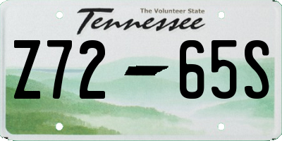 TN license plate Z7265S