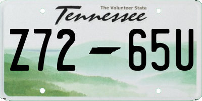 TN license plate Z7265U