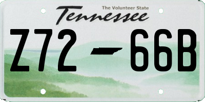 TN license plate Z7266B
