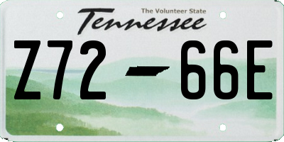 TN license plate Z7266E
