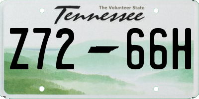 TN license plate Z7266H