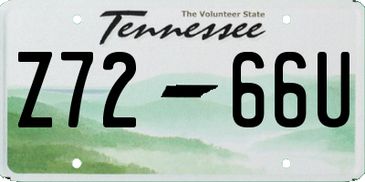 TN license plate Z7266U