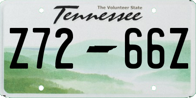 TN license plate Z7266Z