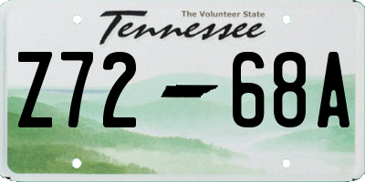 TN license plate Z7268A
