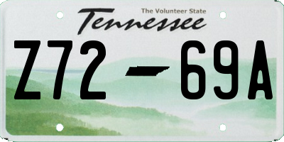 TN license plate Z7269A