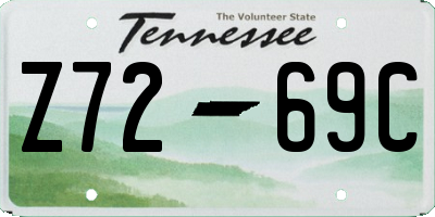 TN license plate Z7269C